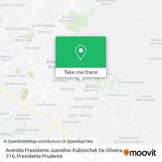 Avenida Presidente Juscelino Kubitschek De Oliveira, 216 map