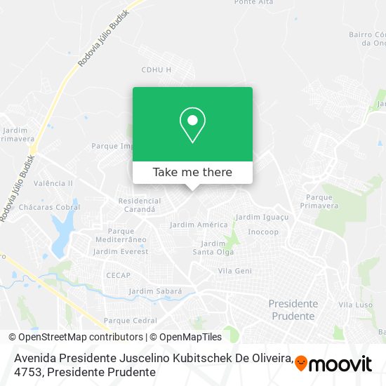 Avenida Presidente Juscelino Kubitschek De Oliveira, 4753 map