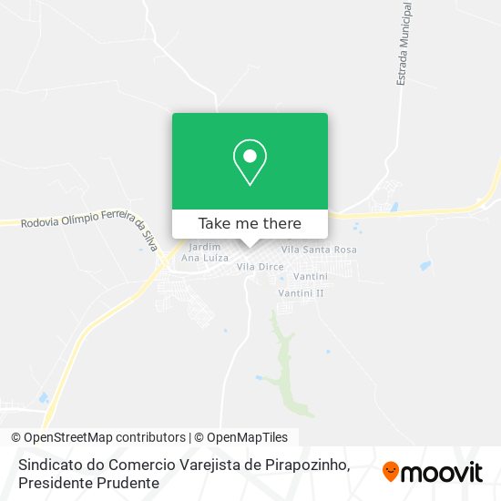 Sindicato do Comercio Varejista de Pirapozinho map