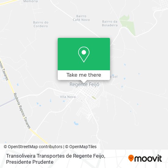 Transoliveira Transportes de Regente Feijo map
