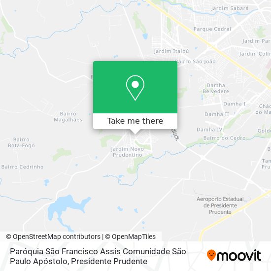 Paróquia São Francisco Assis Comunidade São Paulo Apóstolo map