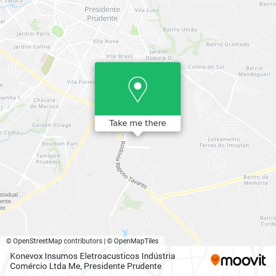 Konevox Insumos Eletroacusticos Indústria Comércio Ltda Me map