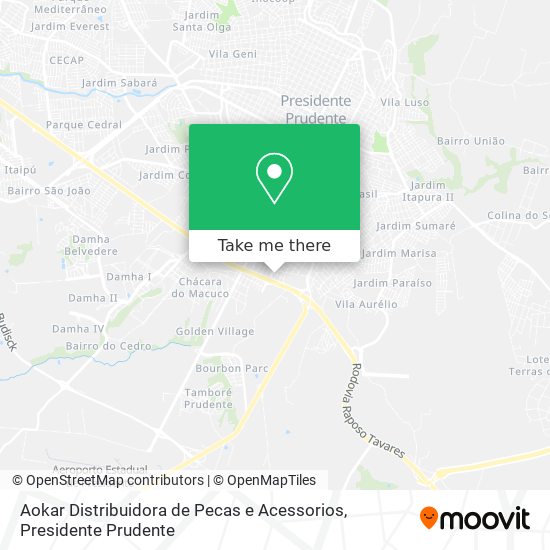 Aokar Distribuidora de Pecas e Acessorios map