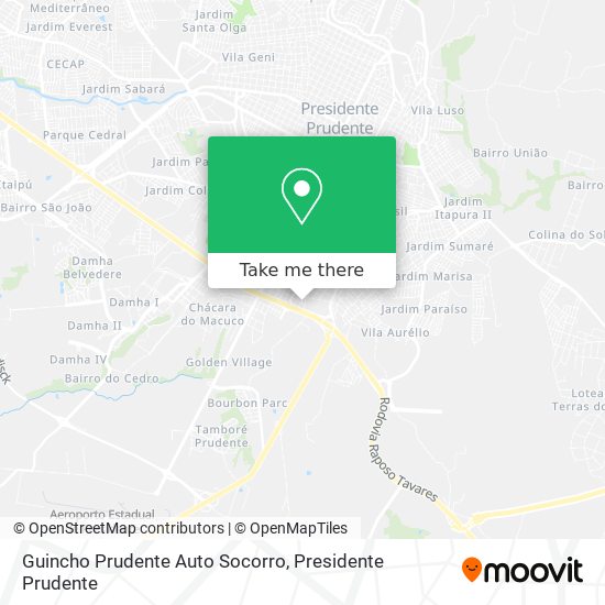 Mapa Guincho Prudente Auto Socorro