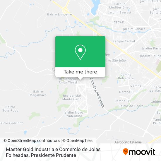 Master Gold Industria e Comercio de Joias Folheadas map