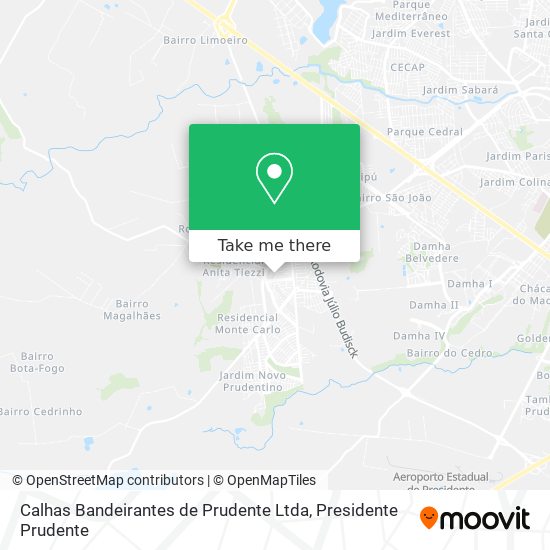 Calhas Bandeirantes de Prudente Ltda map