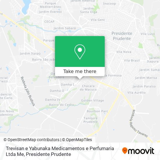 Trevisan e Yabunaka Medicamentos e Perfumaria Ltda Me map