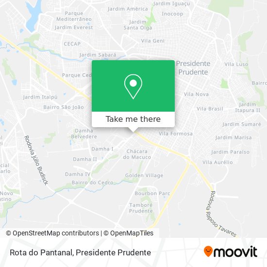 Rota do Pantanal map