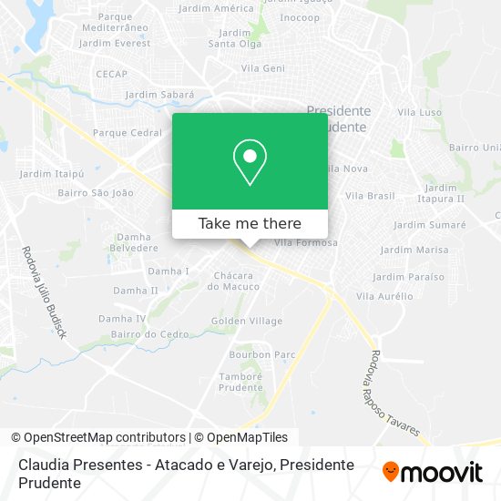 Claudia Presentes - Atacado e Varejo map