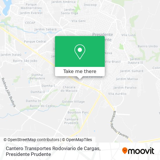 Cantero Transportes Rodoviario de Cargas map