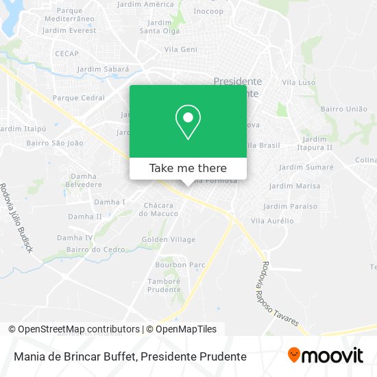 Mania de Brincar Buffet map