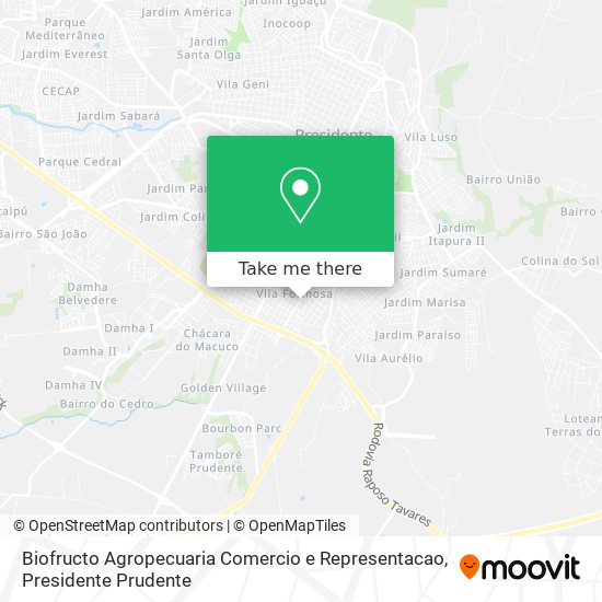 Biofructo Agropecuaria Comercio e Representacao map