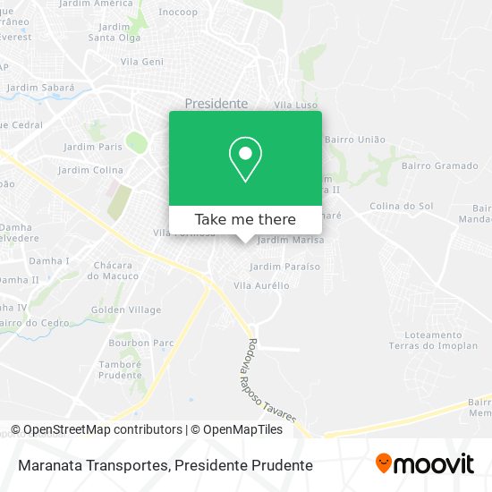 Mapa Maranata Transportes