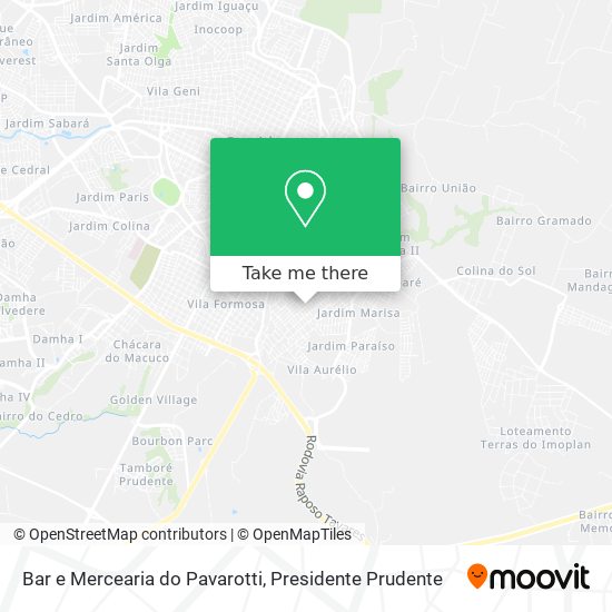 Bar e Mercearia do Pavarotti map