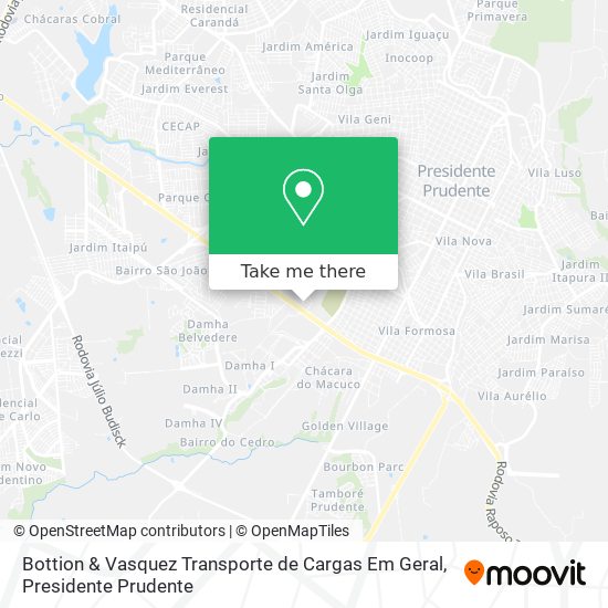 Bottion & Vasquez Transporte de Cargas Em Geral map