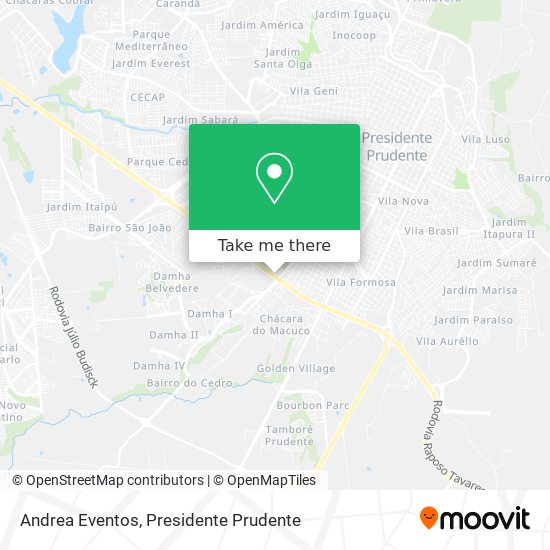 Andrea Eventos map