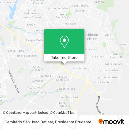 Mapa Cemitério São João Batista