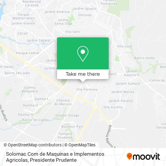 Solomac Com de Maquinas e Implementos Agricolas map