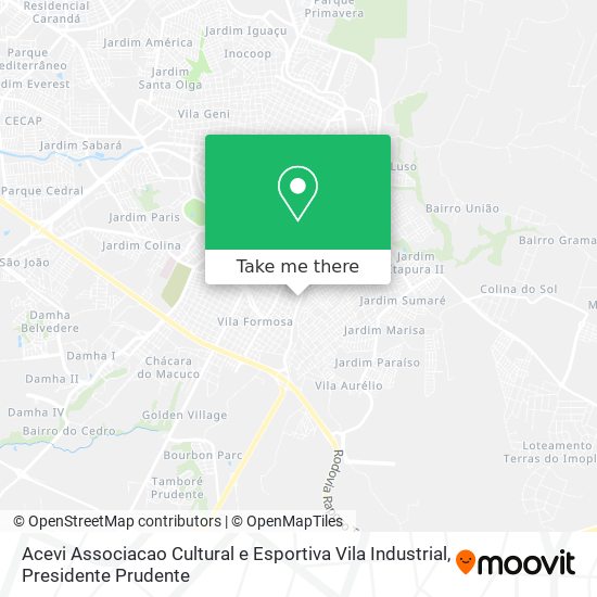 Acevi Associacao Cultural e Esportiva Vila Industrial map