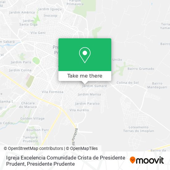 Igreja Excelencia Comunidade Crista de Presidente Prudent map