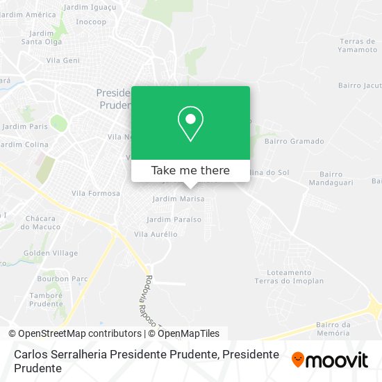 Carlos Serralheria Presidente Prudente map