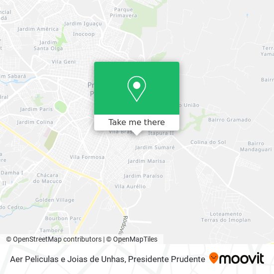 Aer Peliculas e Joias de Unhas map