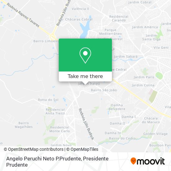 Angelo Peruchi Neto P.Prudente map