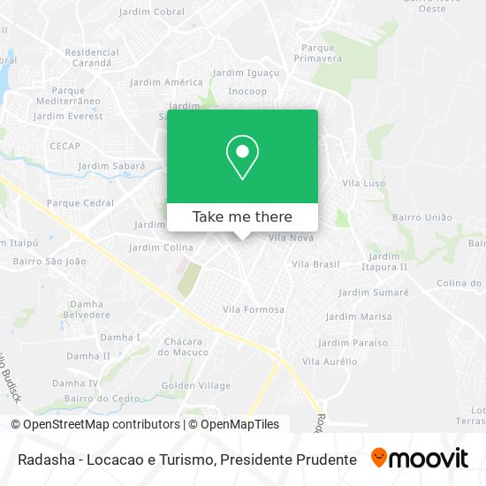 Radasha - Locacao e Turismo map