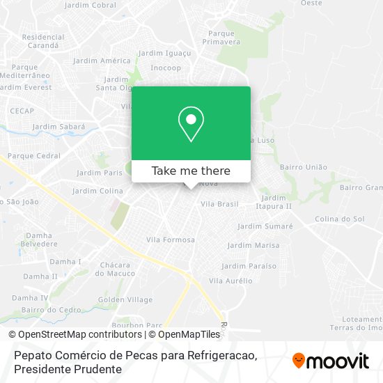 Pepato Comércio de Pecas para Refrigeracao map