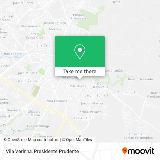 Vila Verinha map