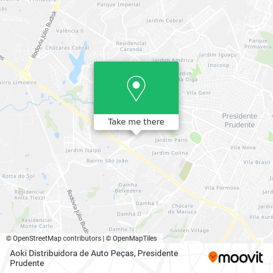 Aoki Distribuidora de Auto Peças map