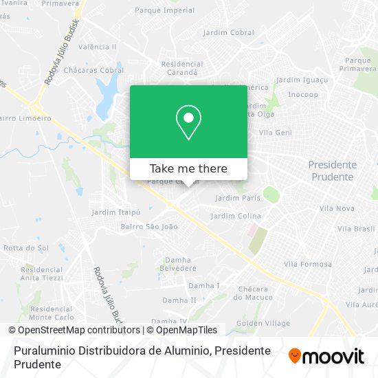 Puraluminio Distribuidora de Aluminio map