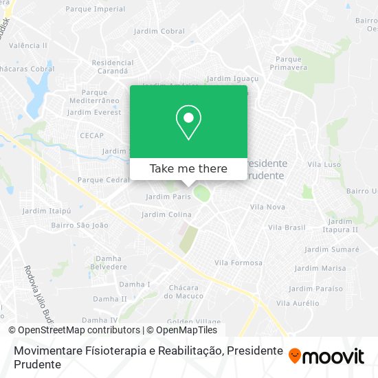 Movimentare Físioterapia e Reabilitação map