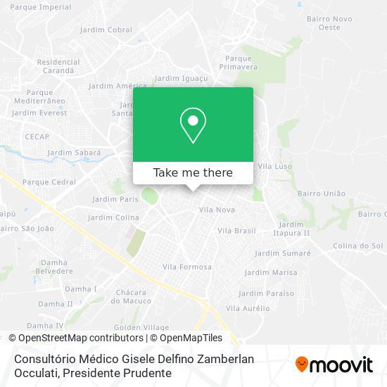 Consultório Médico Gisele Delfino Zamberlan Occulati map