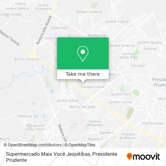 Supermercado Mais Você Jequitibas map