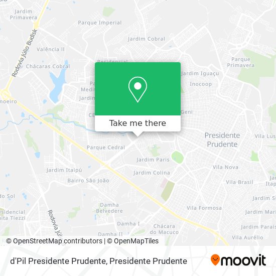 d'Pil Presidente Prudente map