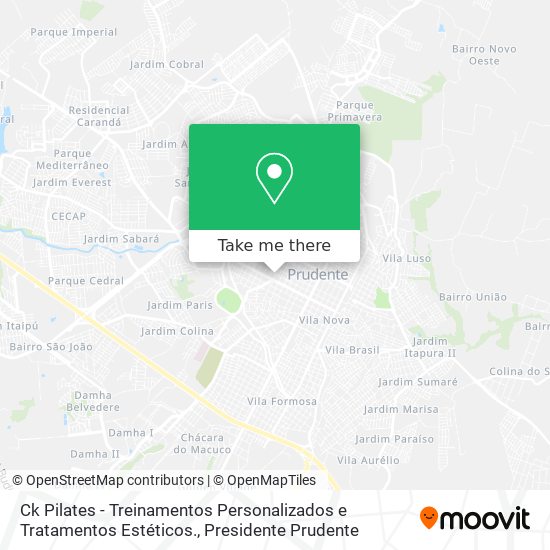 Ck Pilates - Treinamentos Personalizados e Tratamentos Estéticos. map