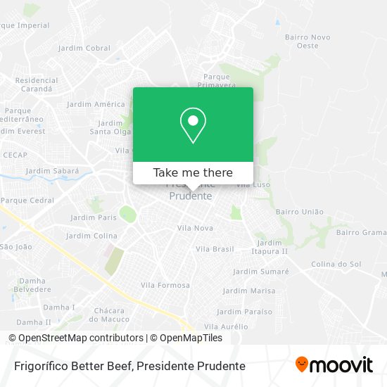 Frigorífico Better Beef map
