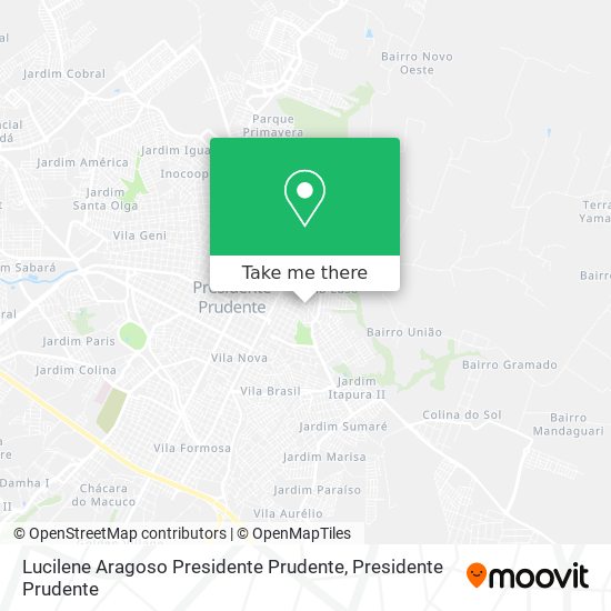 Lucilene Aragoso Presidente Prudente map