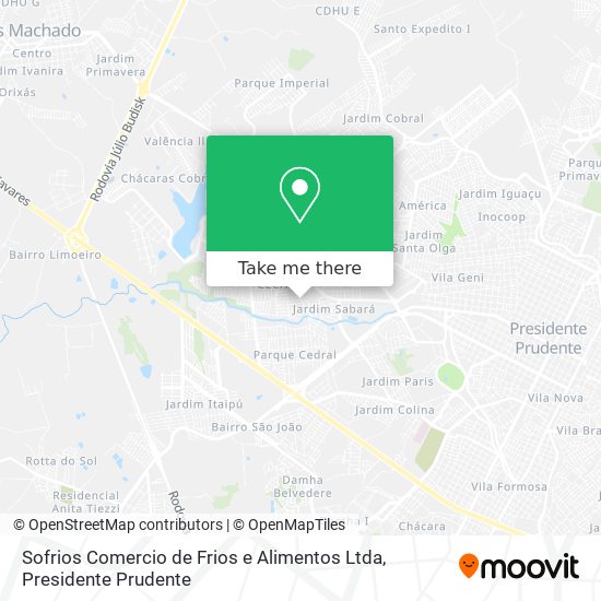 Sofrios Comercio de Frios e Alimentos Ltda map