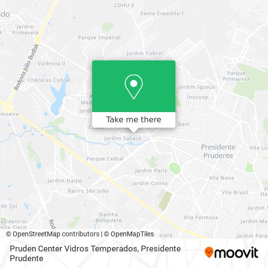 Pruden Center Vidros Temperados map