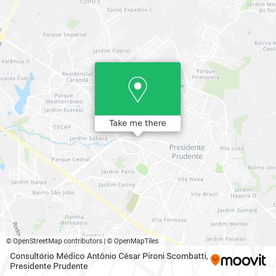 Consultório Médico Antônio César Pironi Scombatti map