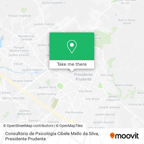 Consultório de Psicológia Cibele Mello da Silva map