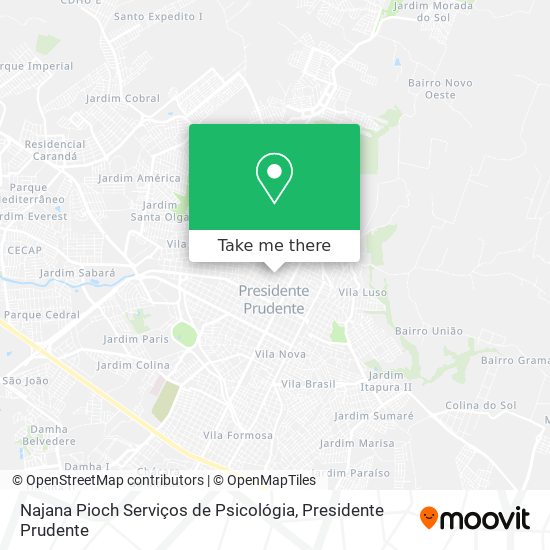 Najana Pioch Serviços de Psicológia map