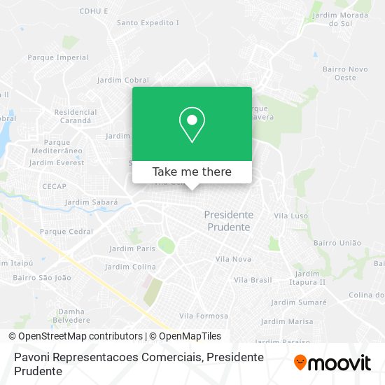 Pavoni Representacoes Comerciais map