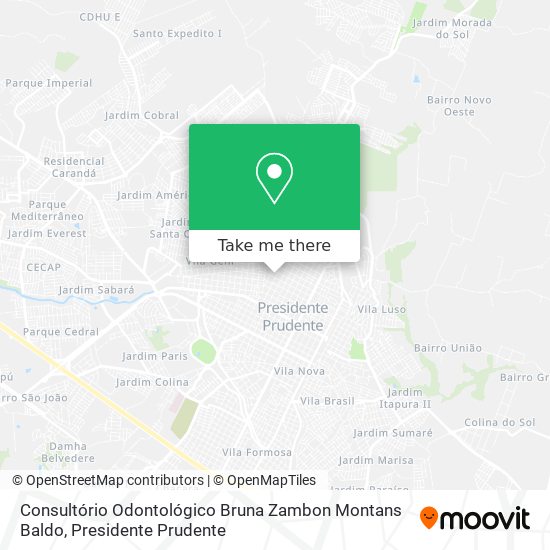 Consultório Odontológico Bruna Zambon Montans Baldo map