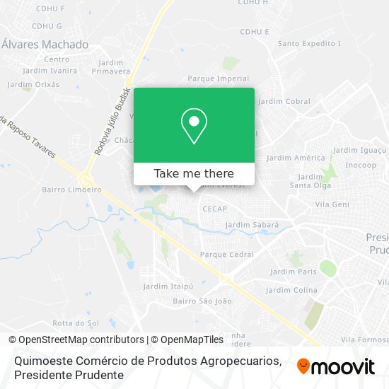Quimoeste Comércio de Produtos Agropecuarios map