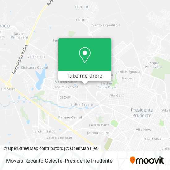 Móveis Recanto Celeste map