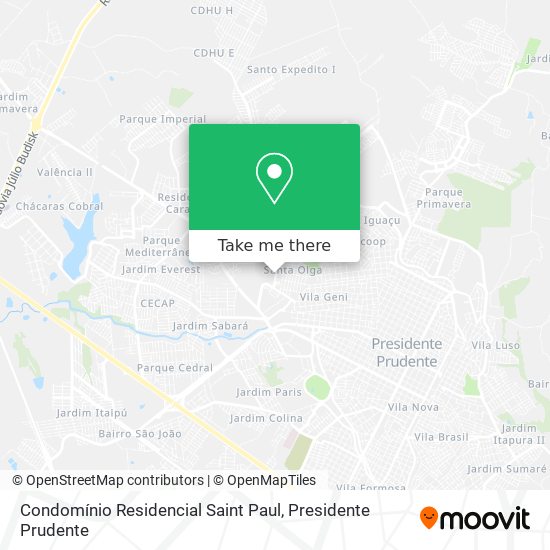 Condomínio Residencial Saint Paul map