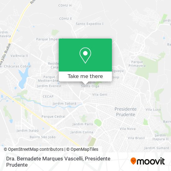Dra. Bernadete Marques Vascelli map